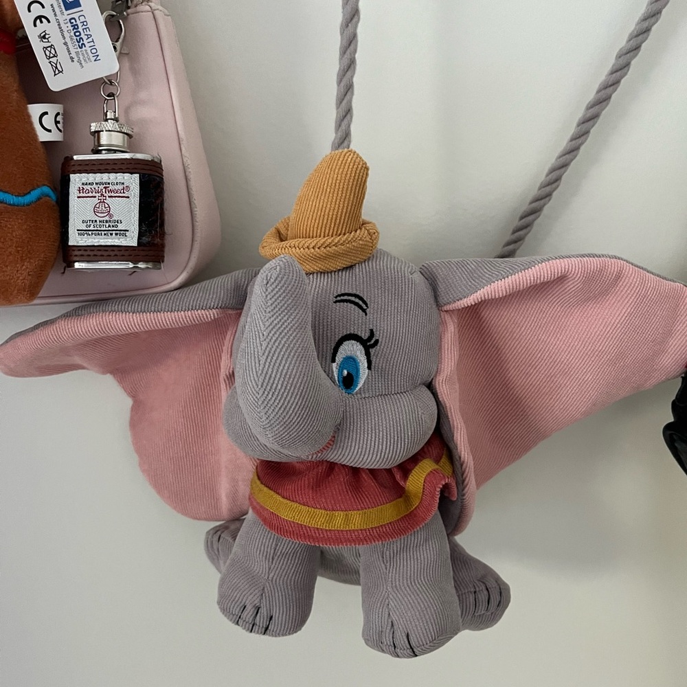 Zara Pink and Gray Elephant Plush Toy